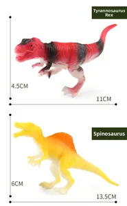 Detaillierter Größenvergleich für T-Rex und Spinosaurus Dinosaurier Spielfiguren