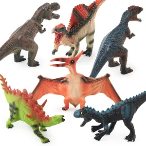 Realistic Vinyl Dinosaur Toy Set Simulation Animal Models With PP Cotton Filling Educational Dinosaur Figures For Kids Boys Gift