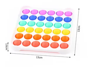 Regenbogen Pop-it Anti-Stress-Spielzeug mit 13cm Maßen und 36 bunten Silikonblasen