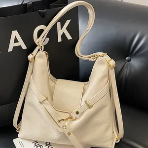 Borsa Tote Donna in Pelle PU Grande Capacità Moda Pendolare Borsa a Tracolla Zaino a Doppio Uso Borsetta per Lavoro Quotidiano