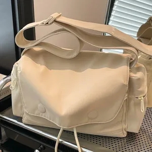 Borsa a Tracolla da Donna Casual in Tela Nylon Grande Capacità Tracolla Larga Regolabile per Pendolarismo Quotidiano Viaggio