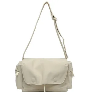 Borsa a tracolla casual in tela da donna con ampia tracolla e grande capacità
