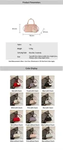 Detailed size guide and measurements for large capacity stylish bucket shoulder bag