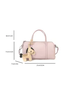 Tabella taglie dettagliata della borsa Boston rosa con lunghezze altezze e larghezze