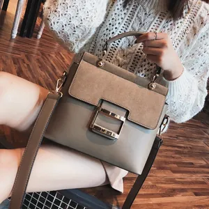 Damen Mode Umhängetasche PU Leder Matt Klappe Goldene Schnalle Quadratische Umhängetasche Retro Alltag Büro Handtasche
