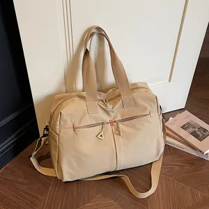Borsa da Viaggio in Tela di Grande Capacità per Uomo Donna Sport Palestra Borsone a Mano Tracolla Multi Tasca Fine Settimana Bagaglio