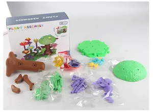 DIY flower garden building set with 56 pieces for creative kids assembly toys