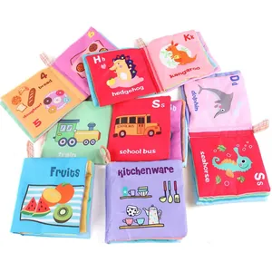 Baby Early Education Soft Cloth Book Sensory Toys Tear-Resistant Washable With Crinkle Paper Educational Infants Gift