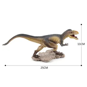 Modelo realista de dinosaurio Yutyrannus con detalles de escamas y medida de 25 cm