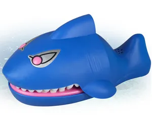 Jouet de jeu de morsure de requin bleu pour enfants avec effets sonores électroniques