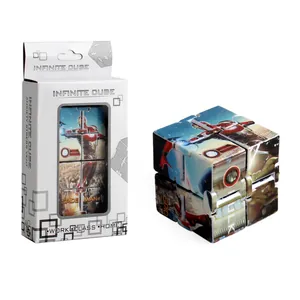 Marvel superhero infinite cube fidget toy featuring Spider-Man and Iron Man designs