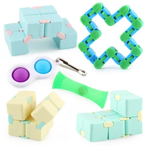 Fidget Toy Collection Silicone Pop It Infinity Cube Wacky Tracks Marble Mesh Sensory Stress Relief Tools For Kids Adults Focus