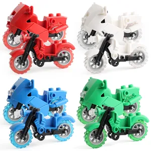 DIY Building Blocks Motorcycle Accessories ABS Plastic Racing Motorbike Model Toy For Kids Adults Creative Gifts