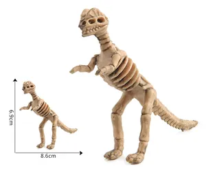 Modelli dettagliati di scheletri di dinosauri che mostrano dimensioni 8,6 cm per 6,9 cm