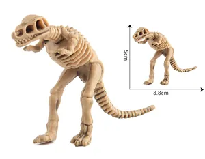Modello dettagliato di scheletro di dinosauro T-Rex con dimensioni 8,8 cm x 5 cm mostrate