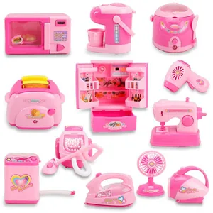 Rosa Miniatura Simulazione Elettrodomestico Giocattolo Rosa Plastica Cucina Lavanderia Pulitore Educativo Gioco Di Ruolo Giocattolo Per Bambini