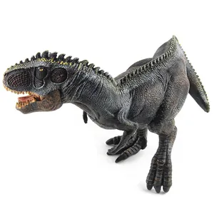 Detailed Giganotosaurus dinosaur toy showing realistic skin scales and textures