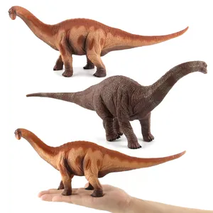Modelo de Dinosaurio Brontosaurio Realista Juguete de Plástico Estatuilla de Animal Estática Decoración para Niños