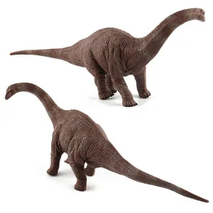 Detalle de la textura de piel y escamas de un modelo de juguete de dinosaurio Braquiosaurio