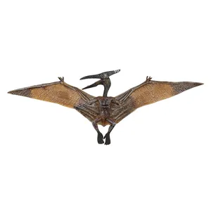 Realistic Pteranodon dinosaur model with detailed brown wings in gliding pose