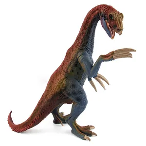 Detailed macro shot of the realistic Therizinosaurus dinosaur model skin and claws