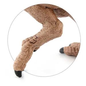 Close-up of realistic dinosaur toy skin texture and detailed scales on Giganotosaurus leg