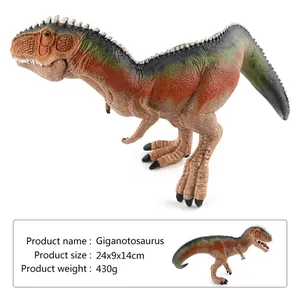 Giganotosaurus dinosaur toy model detail showing 24x9x14cm size and realistic scale texture