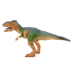 Detailed view of Giganotosaurus toy model showing realistic skin texture and back spines