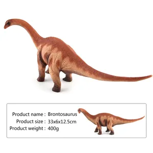 Especificaciones del dinosaurio Brontosaurus con medidas 33x6x12,5cm y un peso de 400g