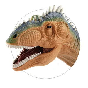 Realistic Giganotosaurus dinosaur head model toy with detailed scales and sharp teeth