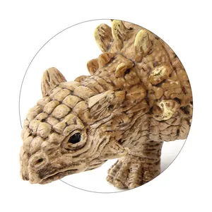 Macro shot of the realistic textured skin and armor plating on the Ankylosaurus model
