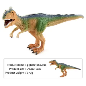 Giganotosaurus dinosaur toy model detail showing 29x8x15cm size and skin textures