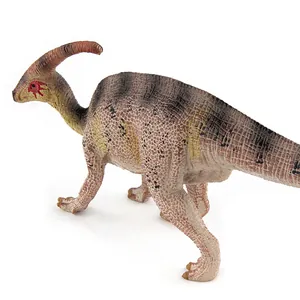 Detaillierte Textur eines Parasaurolophus-Dinosauriermodells mit realistischen Schuppen