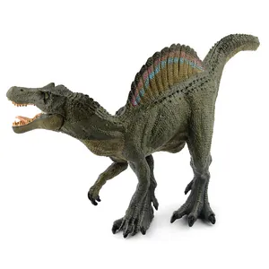 Realistic Spinosaurus dinosaur model toy with detailed scales and colorful back sail