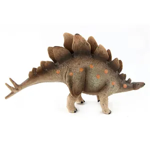 Detailed close-up of Stegosaurus toy showing realistic skin texture and bony plates