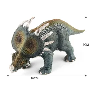 Detailansicht der Styracosaurus Dinosaurier Spielfigur mit Textur und 16cm Maßen
