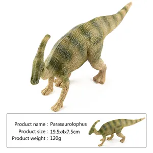 Detailansicht von Parasaurolophus Dino-Spielzeug mit Maßen 19.5x4x7.5cm und 120g Gewicht