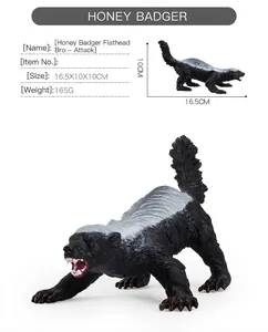 Vue détaillée du modèle de blaireau à miel montrant les dimensions de 16,5 cm et textures