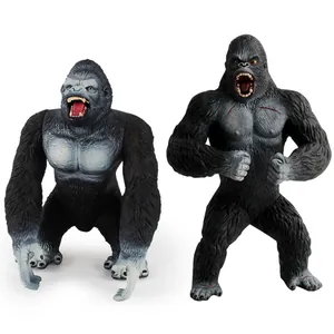 Action Figure Realistica Gorilla King Kong Simulazione Modello Animale Primate Statua Scimmia Ruggente Per Bambini Giocattoli Educativi Decorazione