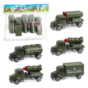 Military toy truck set including missile launcher and oil tanker in JH933 retail packaging