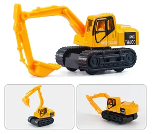 Vue macro du modèle de excavatrice Hercules PC TH600 avec chenilles et finition jaune