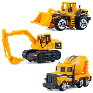 Set de jouets de construction avec pelleteuse, chargeur et bétonnière en jaune