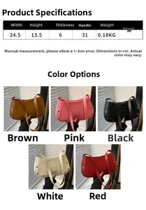 Spécifications de taille et choix de couleurs pour le sac bandoulière en PU avec cœur