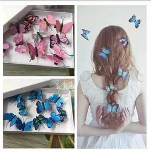 3D Simulation Butterfly Hair Clips Colorful Printed Simulation Insects Hairpins Sweet Side Clips Bridal Wedding Beach Party Headwear Fashion Hair Accessories