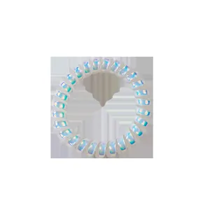 Elastico per capelli a spirale bianco iridescente con finitura madreperla