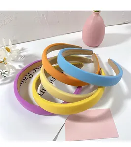 Détails de serre-têtes rembourrés en tissu couleur bonbon avec éponge douce et texture
