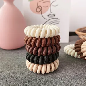 Élastiques à Cheveux Cordon de Téléphone Haute Élasticité Sans Trace Spirale Support Queue de Cheval Résine Pour Femmes Filles