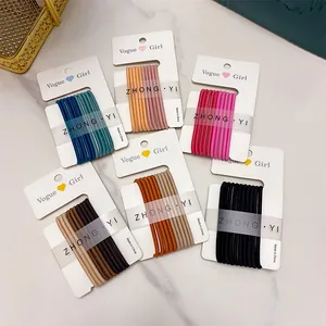 Women High Elastic Thick Hair Ties Candy Color Nylon Seamless Hair Rings French Style Durable Ponytail Holders Styling Accessories