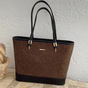 Γυναικεία Τσάντα Tote Μεγάλης Χωρητικότητας Με Καπιτονέ Σχέδιο Ρόμβου Patchwork Τσάντα Ώμου για Καθημερινή Μετακίνηση Γραφείο