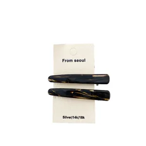 Lot de barrettes à cheveux à motif écaille de tortue de style coréen minimaliste
